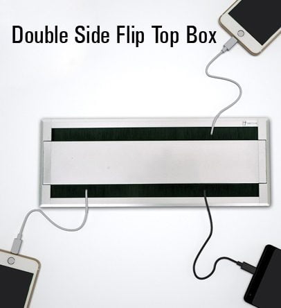 Double side flip top box